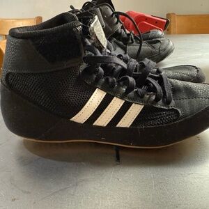 adidas Black and White wrestling shoe